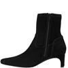 CLARKS WOMENS SUEDE STRETCH ANKLE BOOT - BLACK